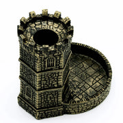 Vintage Castle Dice Tower with Tray, Resin Dice Tower Dice DND Dice Tray for Dungeons & Dragons, COC, Tabletop RPG Board Games