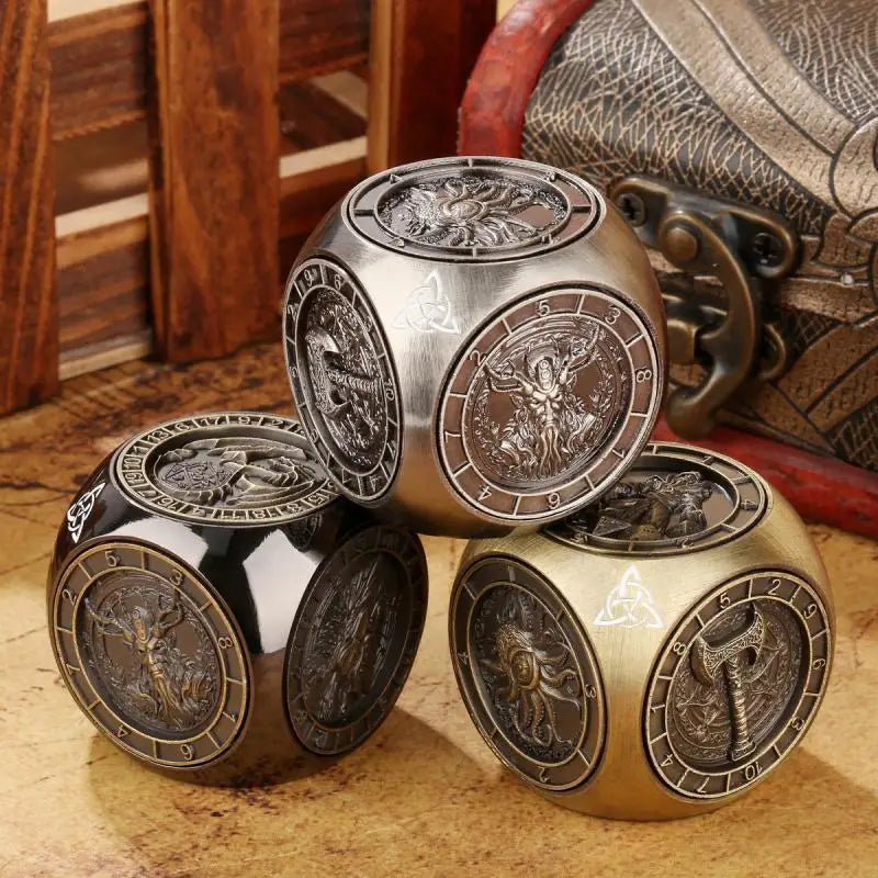 Pink Metal D6 Dice - Design 2