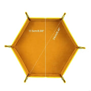 Portable Dices Rolling Tray Folding Hexagon Dices Holder Dices Storage Box
