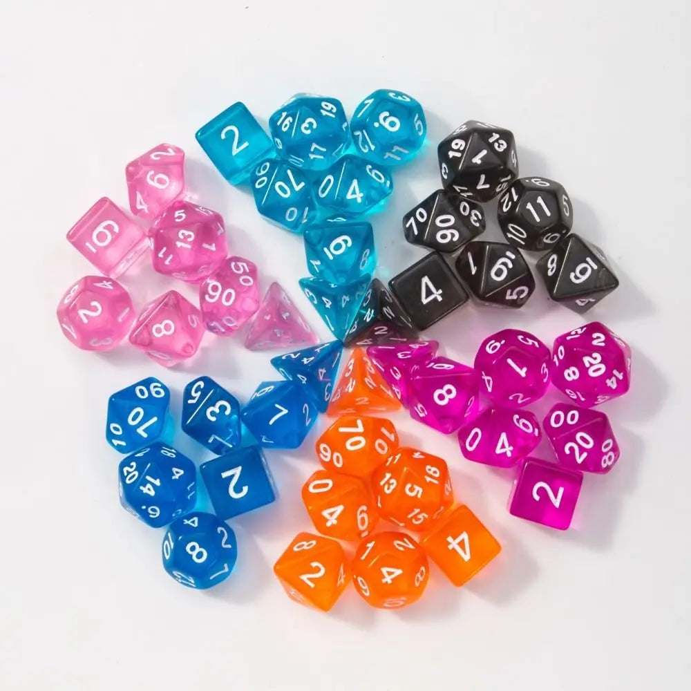 Crystal RPG Dice Set - 7 Piece - Design 3