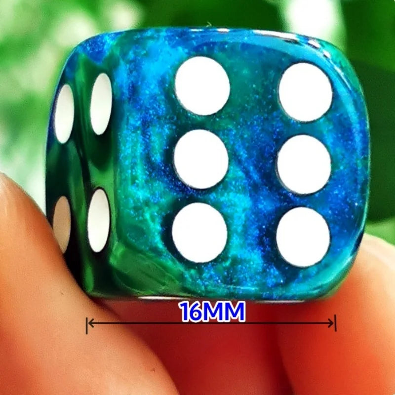 Glitter Resin D6 Dice Set - 10 Piece