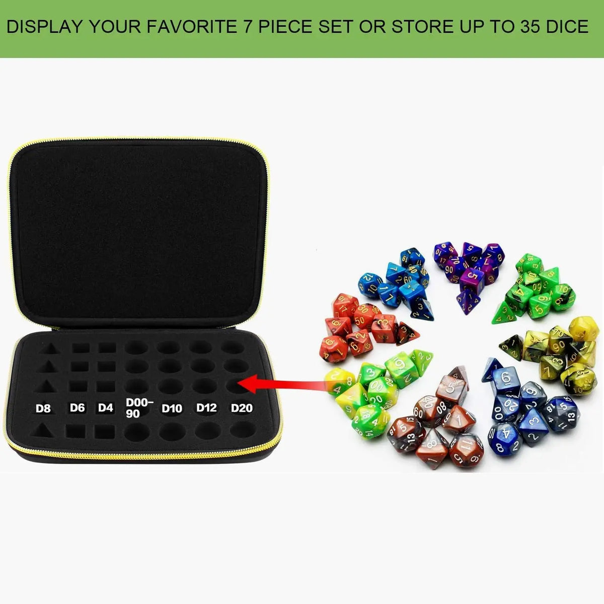 Dice Case with Rolling Tray - Holds 35+ – Keep Every Roll on the Table
