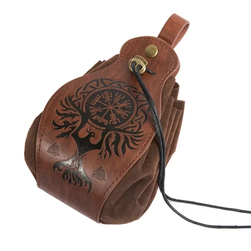 Portable Celtic Patterns DND Dice Bag Tray - Celtic Patterns Drawstring Pouch for D&D RPG Tabletop Games