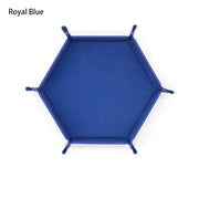 Portable Folding Dice Rolling Tray Set For Rpg Dnd Table Games Pu Leather Velvet Holder Storage Box  Hexagon Coin Square Tray