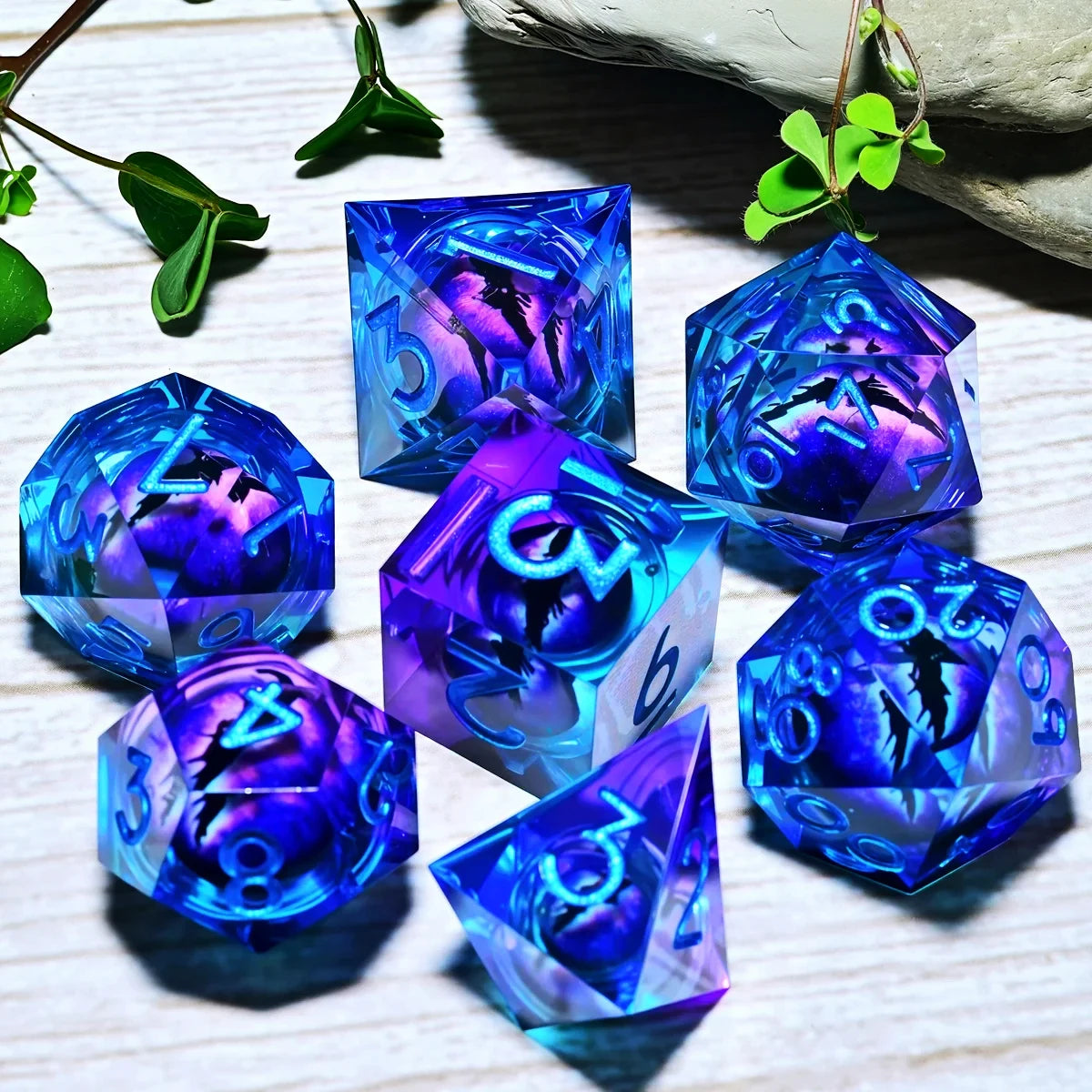 Crystal Resin Dice Set – 4 Colours to Choose From