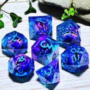 DND Resin Dice 7-Piece Set for Dungeons and Dragons DND 5e RPG Gift, Board Game Tabletop Role Playing Dice Game, Birthday Gift,