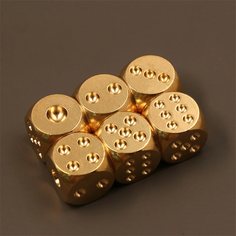 Gold Metal RPG Dice Set - 6 Piece