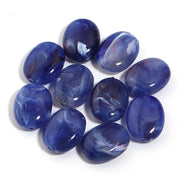 20pcs Flat Oval Acrylic Beads Double Color Imitation Jade Stone Loose Beads For Jewelry Making Bracelet Necklace DIY Accessories