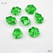 100PCS Plastic Gems Ice Grains Colorful Stones Children Jewels Acrylic Jewels Ice Counter Crystal Diamonds DIY Crafts Beads Toy