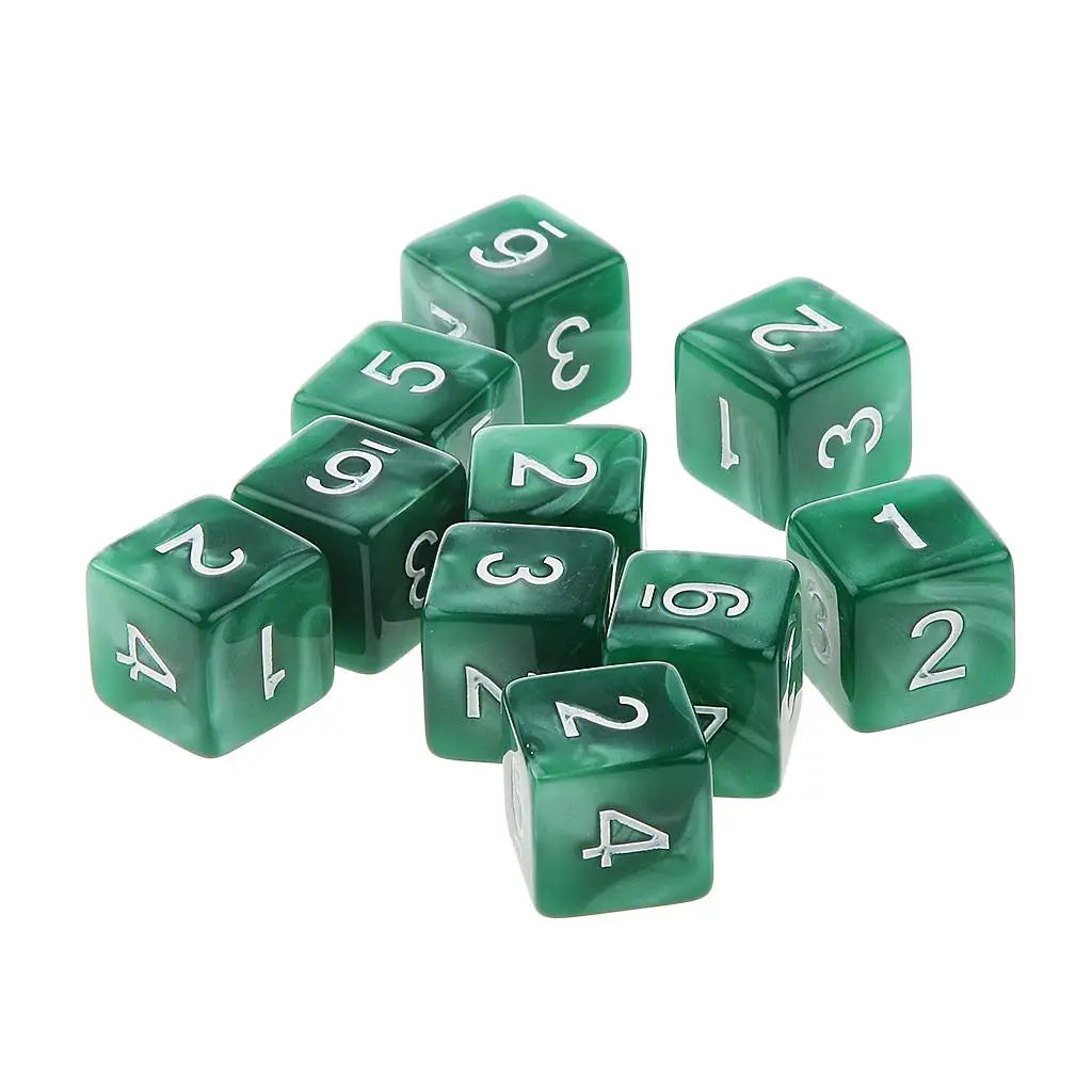 White Resin D6 Dice Set
