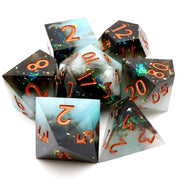Handmade DND Gift For Board Games Polyhedral Resin DND Dice Set Role Playing Table Game RPG Dice Sharp Edge Dice-Layer13