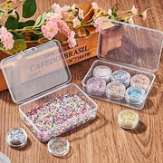 5/8Pcs Clear Card Storage Box With Dustproof Lid Desktop Organizer For Photo Cards Coins Small Accessories