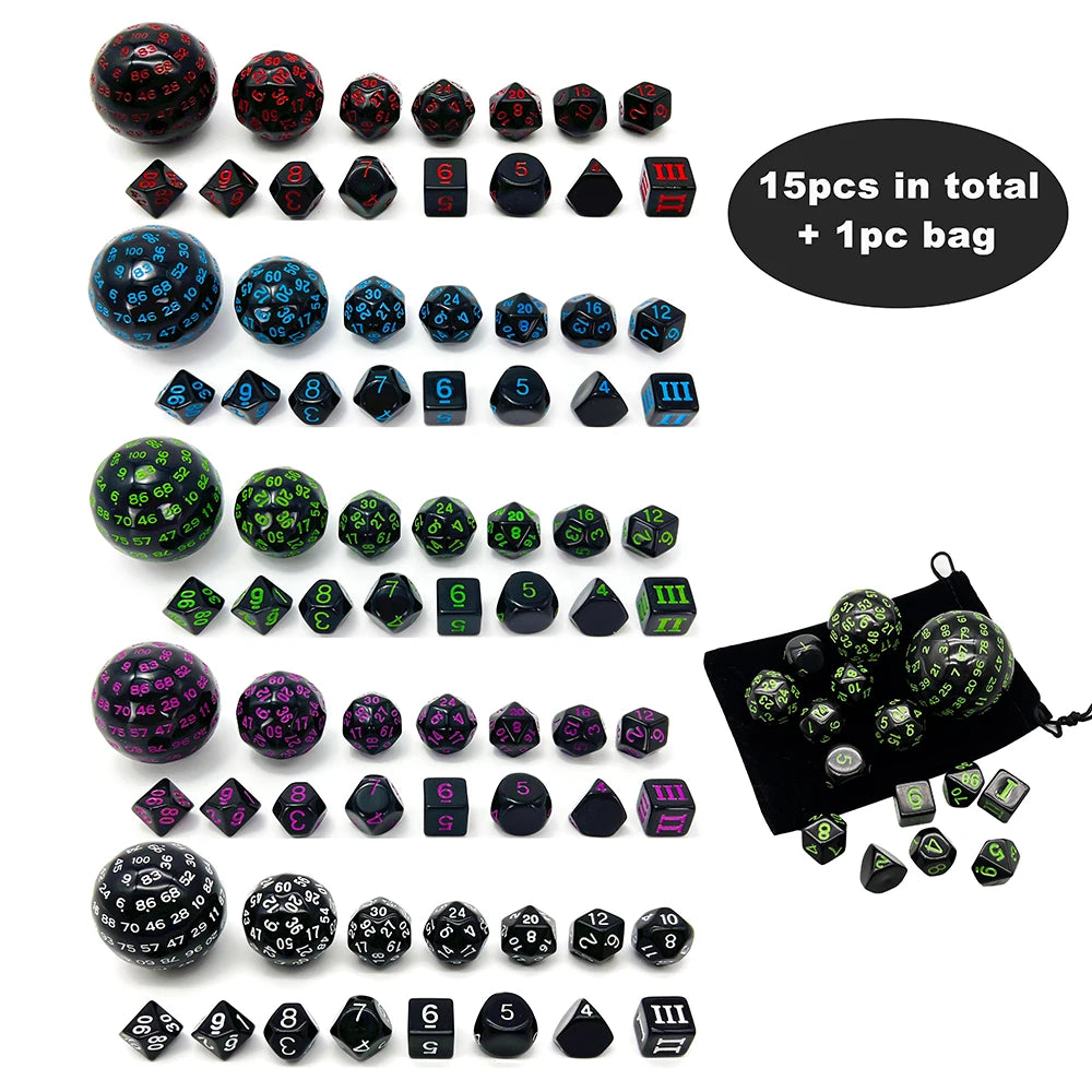 Drawstring Dice Bag - 15 Pack