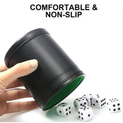 Quiet PU Leather Straight Dices Cup Shaker Dices Cups Drinking Game Entertainment Dices Cup Bar Game Supply