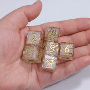 MINI PLANET DND 6pcs D6 Dice Set for TRPG Board Game Resin Dice with Sharp Edges 16mm 6-sided Dice Wholesale Custom