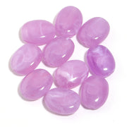 20pcs Flat Oval Acrylic Beads Double Color Imitation Jade Stone Loose Beads For Jewelry Making Bracelet Necklace DIY Accessories