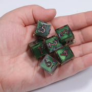 MINI PLANET DND 6pcs D6 Dice Set for TRPG Board Game Resin Dice with Sharp Edges 16mm 6-sided Dice Wholesale Custom