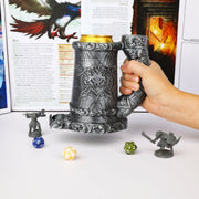 Mug Dice Tower - Druid Wolf Emblem Cup Dice Tower, Accessory for Tabletop RPG, Available in 3 Colors