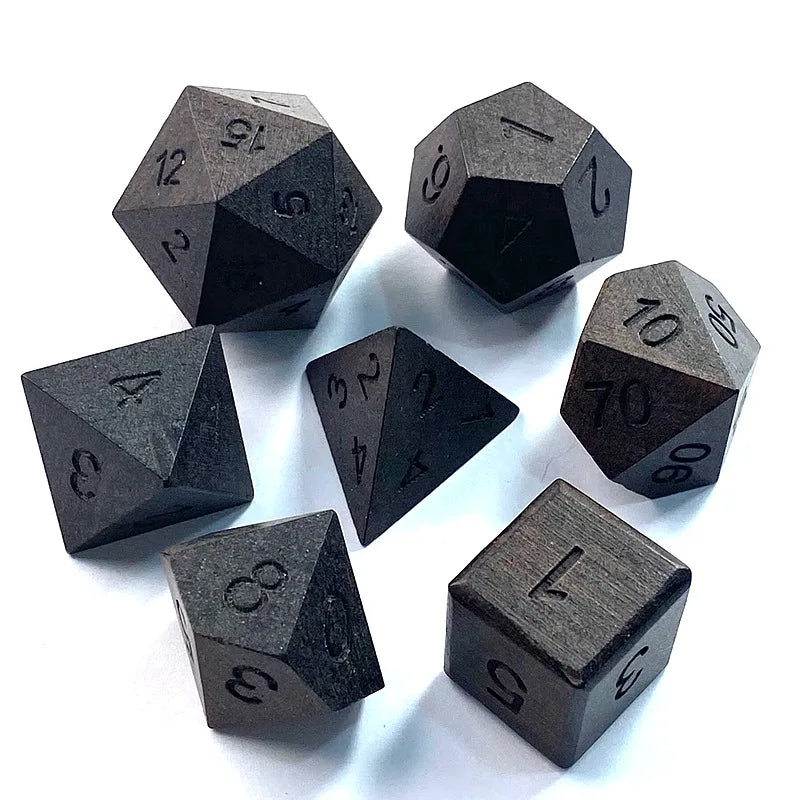 Wooden Dice Set – 12 Colours to Choose From