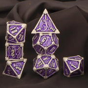 Dungeon and Dragon DND Metal Dice Set D&D, 7 Piece Polyhedral Role Playing RPG D and D Dice D20 D12 D10 D8 D6 D4