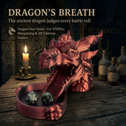 Dragon's Breath Dice Tower, Dark Fantasy Medieval Style, Tabletop TTRPG Accessory, Wargaming Dice Roller, Board Game Gadget