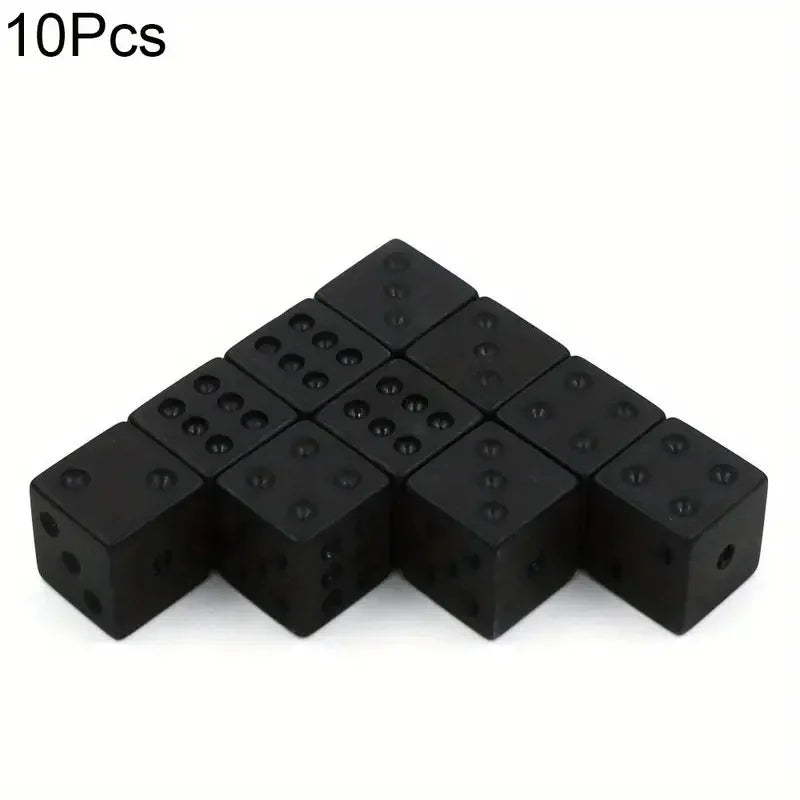 10PCS/SET Non-printed dot black dice for board games and party games Christmas, Halloween, Thanksgiving gifts, game gifts