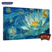Polluted Purple Lotus Magic Card Battle Mat TCG Playmat Anti-slip Base 35X60CM Gathering Gaming Mats Board Game Mat for TCG