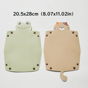 1pc PU Leather Dice Tray Cute Cat Shape Game Accessories Dice Tray Box Folding Function Key Storage Tray