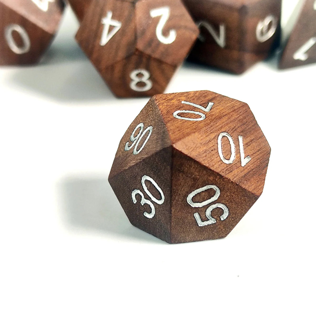 Wooden Dice Set – 12 Colours to Choose From