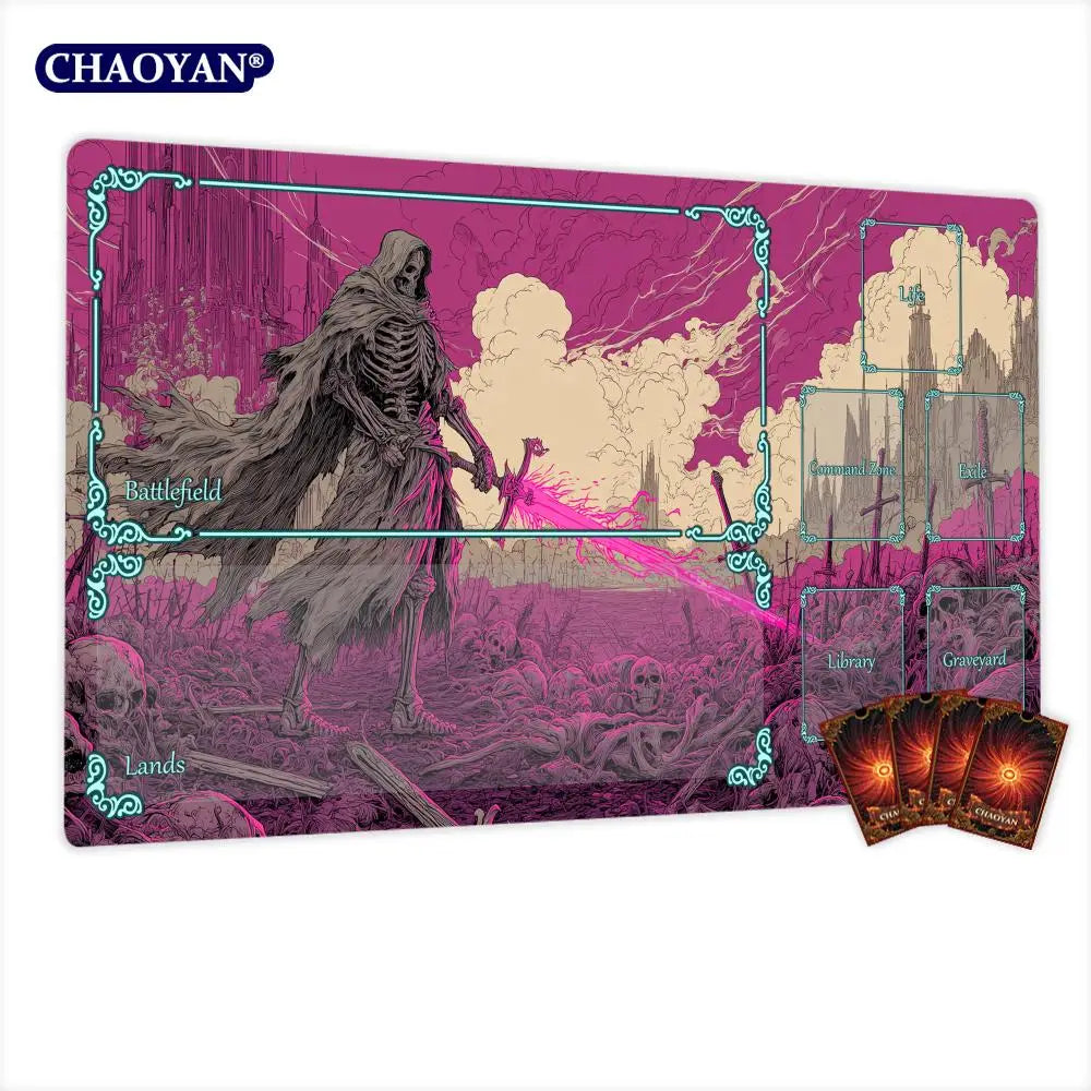 Death Knight and Ruins Magic Card Battle Mat MTG Playmat Anti-slip Base 35X60CM Gathering Gaming Mats Board Game Mat for TCG