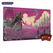 Death Knight and Ruins Magic Card Battle Mat MTG Playmat Anti-slip Base 35X60CM Gathering Gaming Mats Board Game Mat for TCG