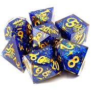 Handmade DND Gift For Board Games Polyhedral Resin DND Dice Set Role Playing Table Game RPG Dice Sharp Edge Dice-Layer13