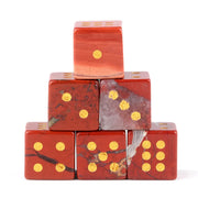 6-Sided Digital Game Dice 16mm Natural Stone D6 Gem Dice Set Healing Crystal Quartz for DND RPG Table Board Game or TeachingMath