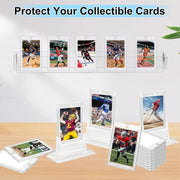 5/10/15 PCS 35pt Magnetic Card Holders with Stand – Hard Case for MTG & Sports Cards, UV Protection, Instant Desktop Display