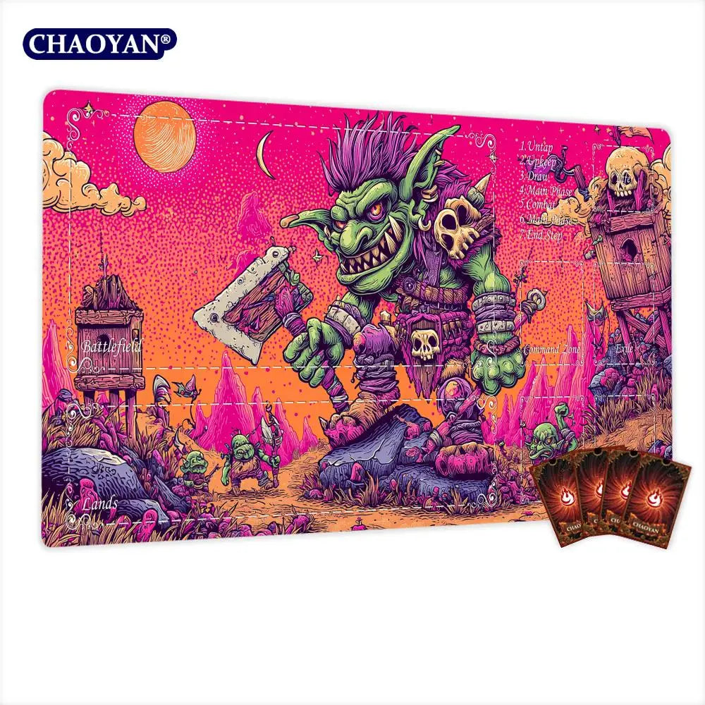 Ferocious Giant Goblin MTG Playmat Magic Card Battle Mat Non-Slip Durable 35X60CM Commander playmat Board Game Mat for TCG