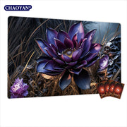 Polluted Purple Lotus Magic Card Battle Mat TCG Playmat Anti-slip Base 35X60CM Gathering Gaming Mats Board Game Mat for TCG