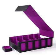 Trading Card Storage Box with Display Window and Dice Tray, Deck Case with Removable Lid; 3900+ Card Deck Box for CCG TCG