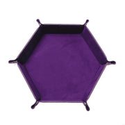 Portable Dices Rolling Tray Folding Hexagon Dices Holder Dices Storage Box