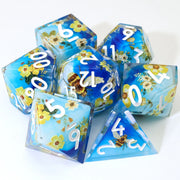 Handmade DND Gift For Board Games Polyhedral Resin DND Dice Set Role Playing Table Game RPG Dice Sharp Edge Dice-Layer13