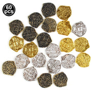 Pirate Party Fake Gold Coins Bulk 1 5 10 20 50 100 Denomination Gold Coins Pirate Themed Party Supplies Game Gift Kids Favors