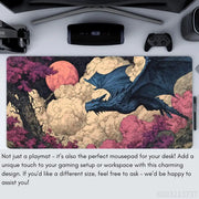 Retro Fantasy Dragon MTG Playmat Magic Card Battle Mat Non-Slip Durable 35X60CM Commander playmat Board Game Mat for TCG