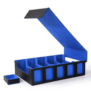 Trading Card Storage Box with Display Window and Dice Tray, Deck Case with Removable Lid; 3900+ Card Deck Box for CCG TCG