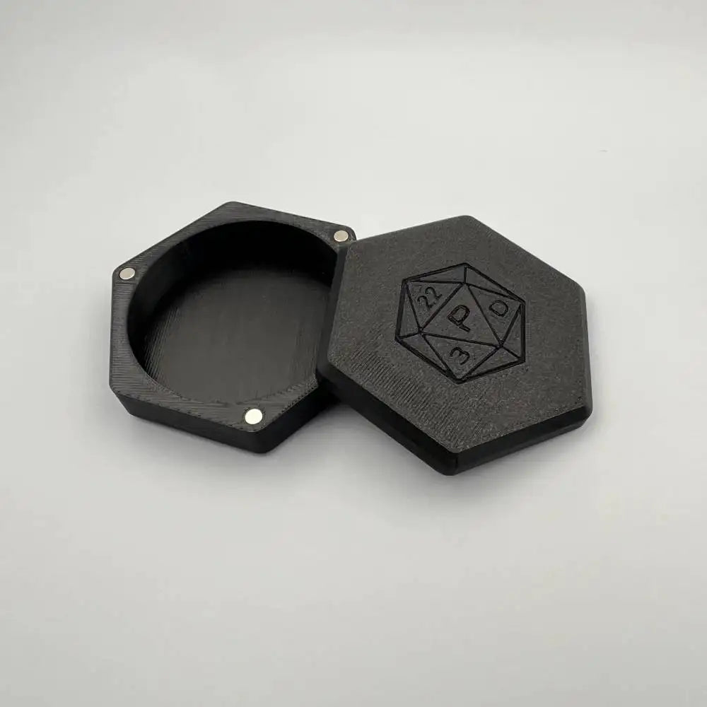 Acrylic Dice Storage Box - Matte Black – 17 Colours to Choose From