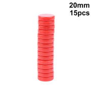 Multi Color Round Plastic Chess Pieces 20/27/32MM 15Pcs Backgammon Draughts Western Board Game Supplies