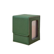 PU Window Collection Box Magnetic Closure Moisture-proof Card Deck Box Stain-resistant with Lid Game Card Organizer Board Games