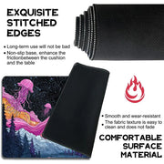 Full moon and jellyfish MTG Playmat Magic Card Mat with Stitched Edge Non-Slip Durable Tabletop playmat Board Game Mat for TCG