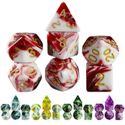 Board Game Accessories Cubes High Quality Acrylic Dice Unique Blood Effect Mixing Colours Effect For Entertainment Table Gaming