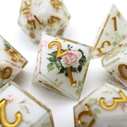 Handmade DND Gift For Board Games Polyhedral Resin DND Dice Set Role Playing Table Game RPG Dice Sharp Edge Dice-Layer13