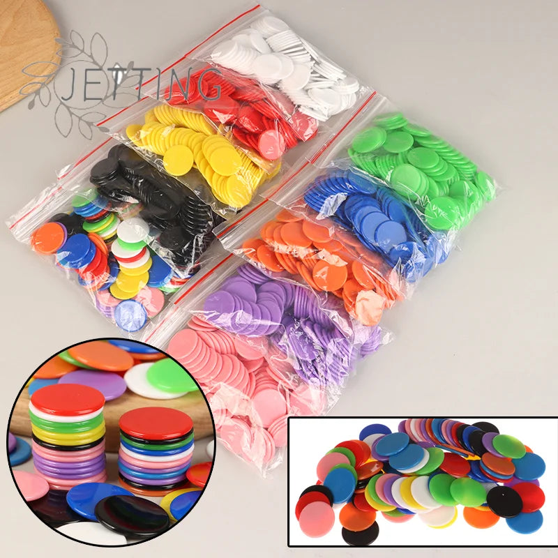 Plastic Game Tokens - 100 Pack