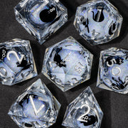 Dice DND Set, Resin Sharp Edge Polyhedral Liquid Dice, Gifts for DND Lovers - Handmade D&D Dice for Dungeon and Dragon Board Gam